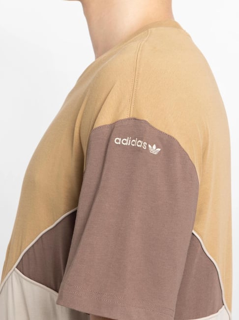 Buy Adidas Originals Brown Cotton Regular Fit Printed T-Shirt for