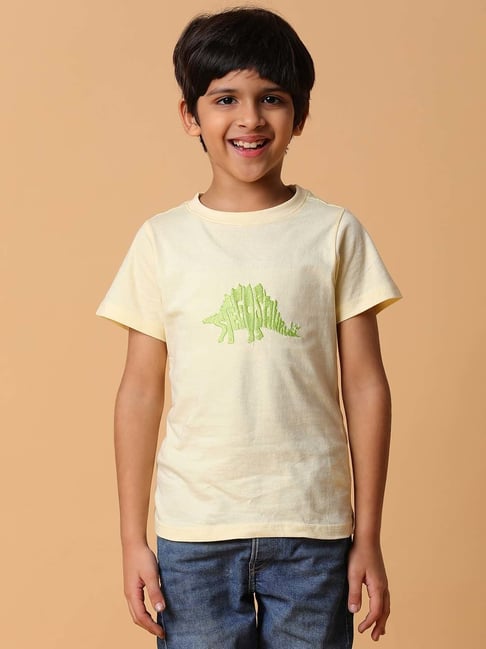 Tales & Stories Kids Cream Cotton Embroidered T-Shirt-picture-43