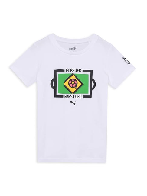 Puma Kids Neymar Jr White Cotton Printed T-Shirt-picture-28