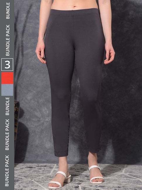 Pants Red And Gray Clothes Dollar Missy Grey Red Cotton Pants Pack Of