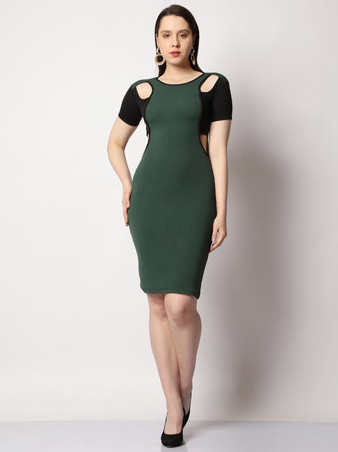 Prettify Green Slim Fit Bodycon Dress