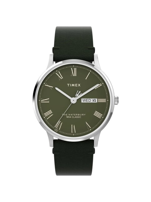 TIMEX Waterbury Men Green Round Dial Analog Watch TW2W50500UJ