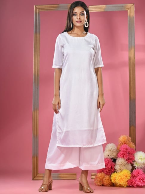 Charukriti White Straight Kurta-picture-48