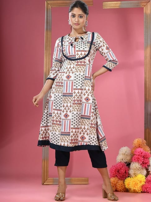 Charukriti White Printed Straight Kurta-picture-48