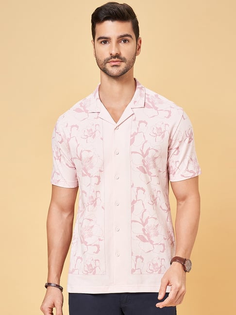 Byford By Pantaloons Coral Pink Relaxed Fit Printed Shirt-picture-23