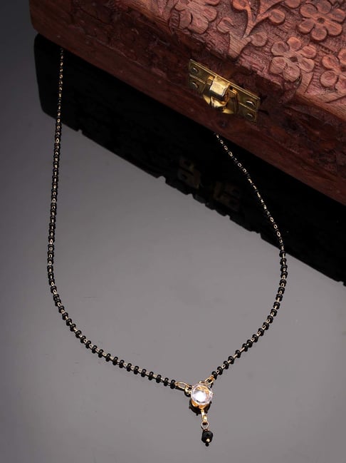 NVR Ethnic Gold-Plated Beaded Mangalsutra with AD Stone for Women-picture-24