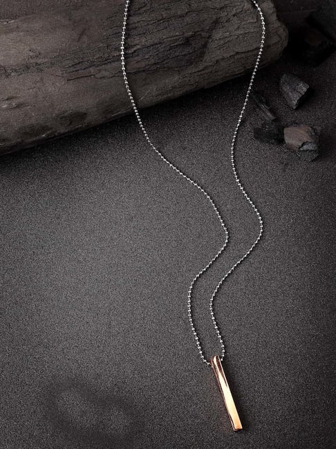 NVR Copper Plated Geomatric Pendent With Chain for Men-picture-41