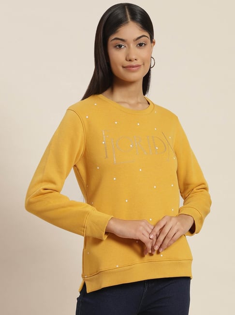 Sweet Dreams Mustard Printed Sweatshirt-picture-17