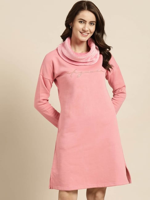 Sweet Dreams Pink Plain Night Dress-picture-21