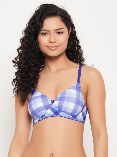 Clovia Purple Printed T-Shirt Bra-picture-17