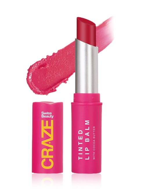 SWISS BEAUTY Craze Tinted Lip Balm Sugar Rose - 3.2 gm