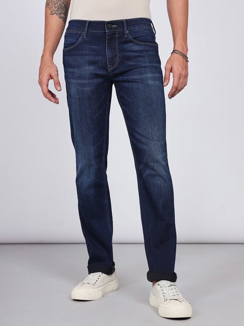 Lee Travis Indigo Blue Slim Fit Lightly Washed Jeans
