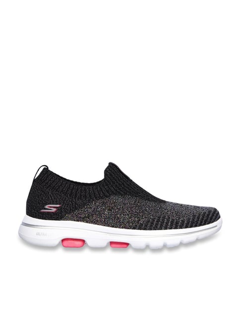 Skechers Women's GO WALK 5-ENLIGHTEN Black Walking Shoes