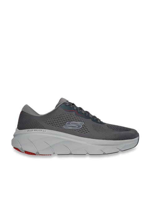 Skechers Men's D'LUX WALKER 2.0 - SWAVE Charcoal Grey Casual Sneakers