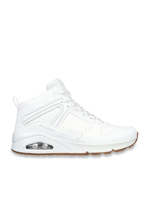 Skechers Men's UNO KEEP CLOSE White Ankle High Sneakers