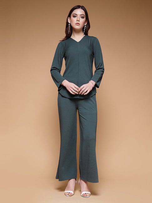 SELVIA Dark Green Maxi Co-Ord Set-image-14