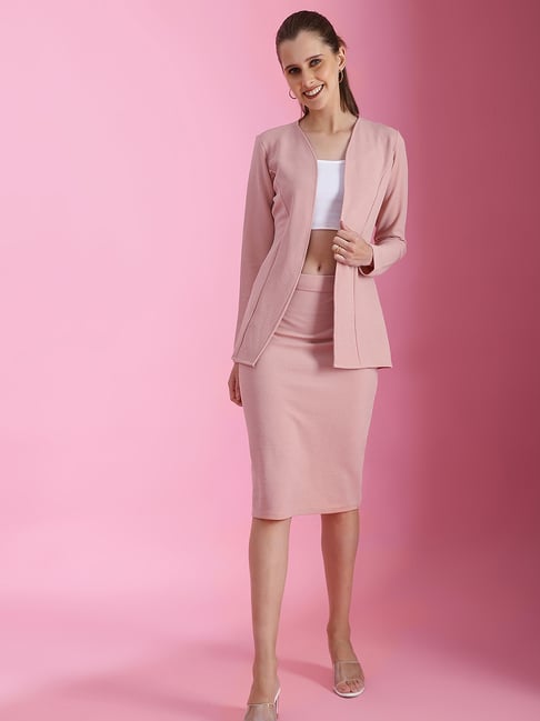 SELVIA Light Pink Midi Co-Ord Set