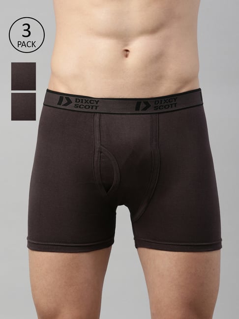 dixcy scott originals dark grey cotton trunks - pack of 3
