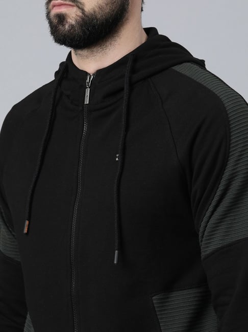 DIXCY SCOTT MAXIMUS Black Relaxed Fit Hooded Sweatshirt