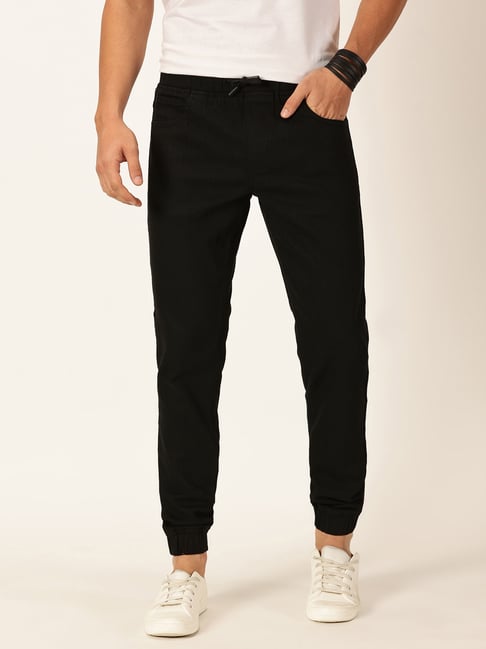 Buy Thomas Scott Black Relaxed Fit Lightly Washed Jogger Jeans for