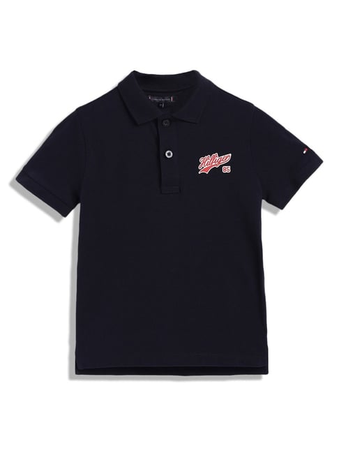 Tommy Hilfiger Kids Navy Regular Fit Polo T-Shirt-picture-17