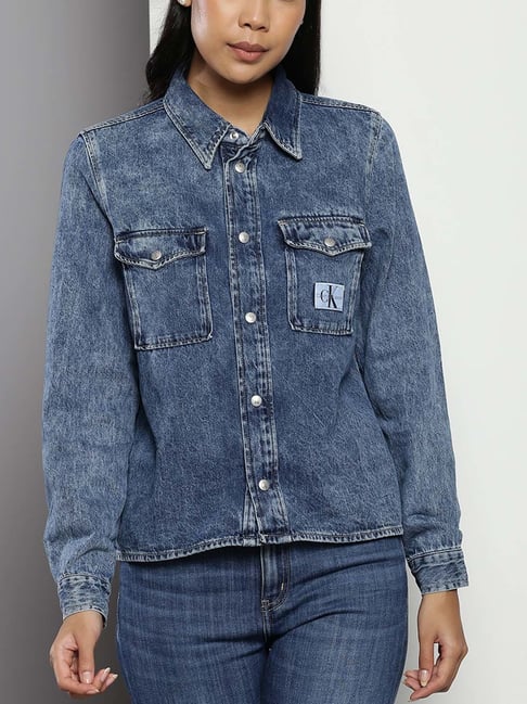 Calvin Klein Denim Medium Slim Fit Shirt