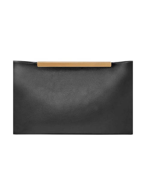 Fossil Penrose Black Leather Clutch