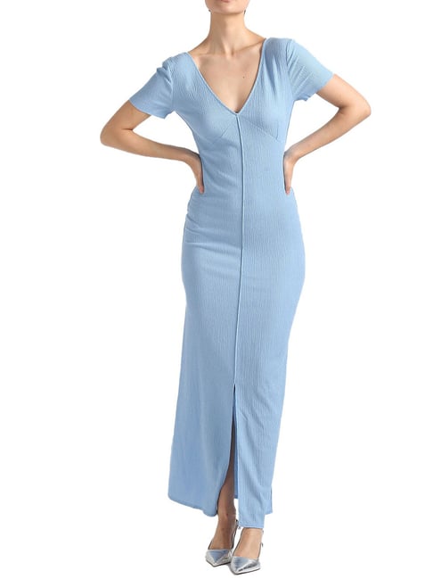calvin klein dresses light blue Calvin Klein Women's Plus Size Tiered Bell Sleeve Dress  Biggybargains