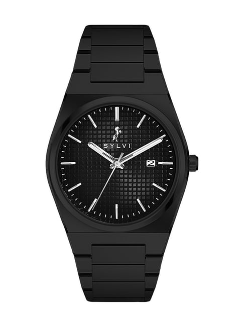Sylvi 2370-Black-Black Professional EDGE Analog Watch for Men