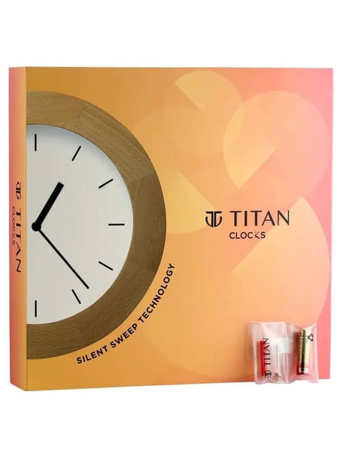 Buy Titan W0053WA01 Brown Metal Wall Clock at Best Price Tata CLiQ