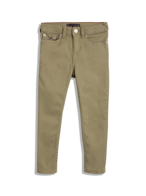 Tommy Hilfiger Boys Avalon Green Slim Fit Jeans