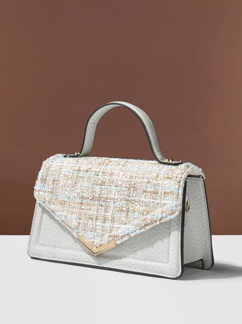 Buy Accessorize London White Solid Handbag For Women At Best Price