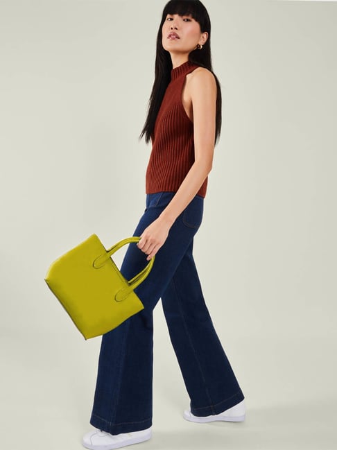 Accessorize London Yellow Solid Handbag-picture-23