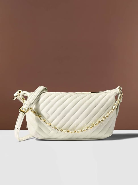 Accessorize London Cream Textured Sling Handbag-picture-30