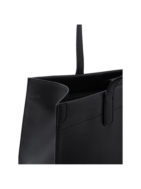 Accessorize London Black Solid Tote Handbag