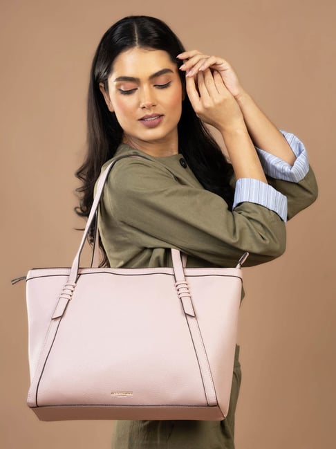 Accessorize London Pink Solid Tote Handbag-picture-16