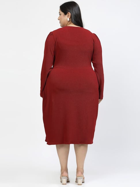 sachin and babi light blue dress Nhulla Plus Size Maroon Red Grecian Evening Dress Hello Curve