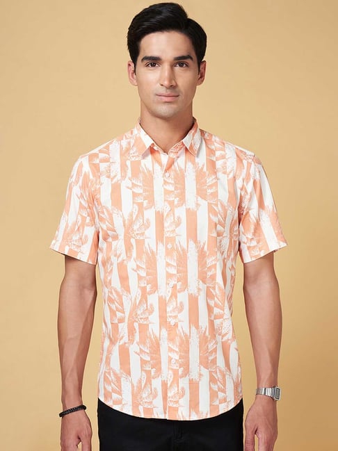 Byford by Pantaloons Orange Regular Fit Printed Shirt-picture-19