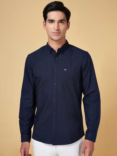 Byford by Pantaloons Navy Slim Fit Shirt-picture-33