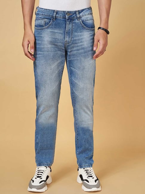 SF Jeans by Pantaloons Mid Blue Skinny Fit Lightly Washed Jeans-picture-19