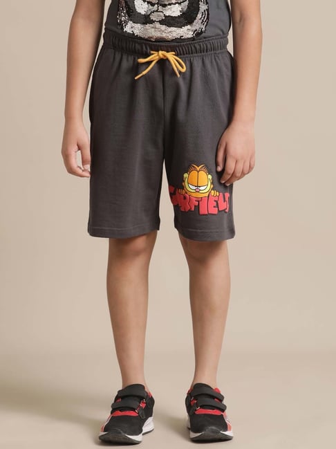 Kidsville Grey Cotton Printed Shorts-picture-39