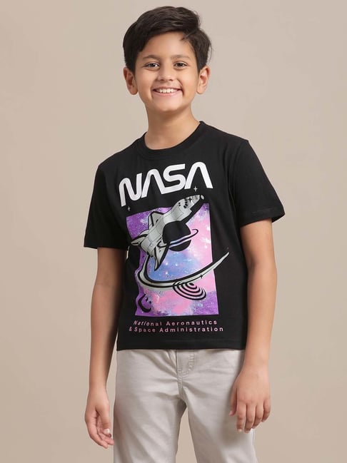 Kidsville Black Cotton Printed T-Shirt-picture-16