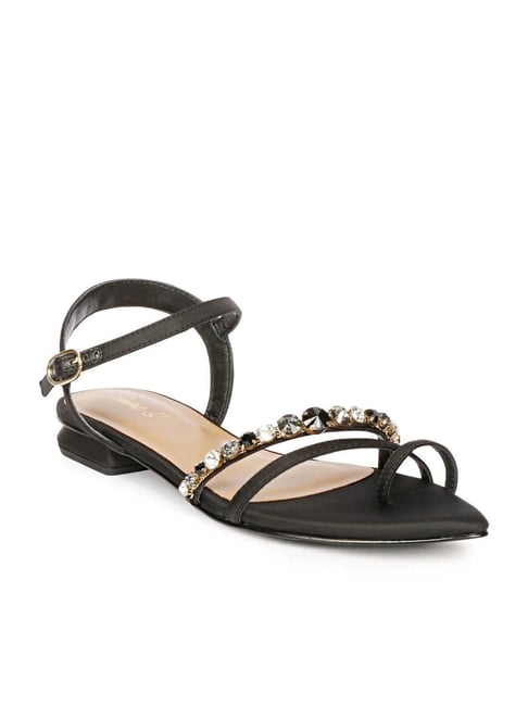 Saint G Women's Poppy Black Ankle Strap Sandals-picture-23