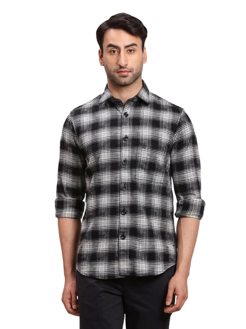 Colorplus Black Regular Fit Checks Shirt-picture-20