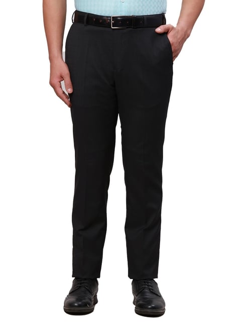 Raymond Grey Slim Fit Checks Trousers-picture-14