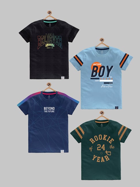 Codez Kids Multicolor Printed T-Shirt (Pack Of 4)-picture-24