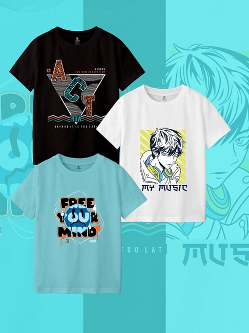 Codez Boys Multicolor Printed T-Shirt (Pack Of 3)-picture-18