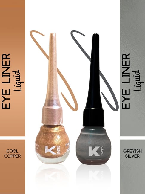 KINDED Liquid Eye Liner Greyish Silver & Cool Copper Combo-picture-29