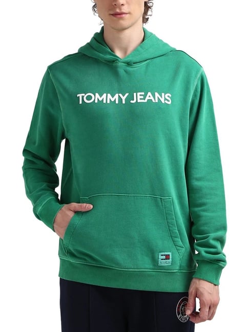 Tommy Hilfiger Green Logo Regular Fit Hoodie
