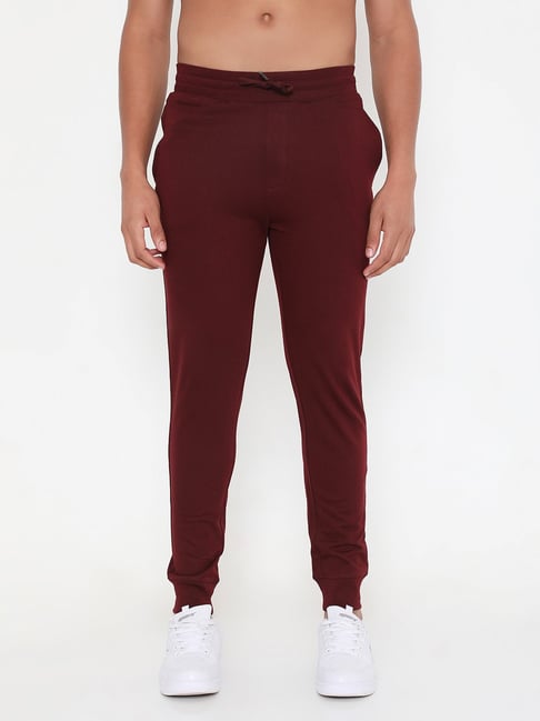 RIVOLTA Maroon Regular Fit Joggers